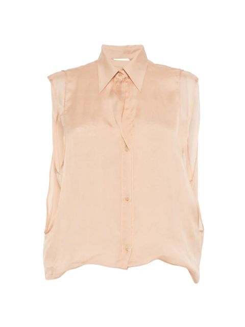 Alysi buttoned collarless top - Neutrals - zdjęcie produktu nr 1