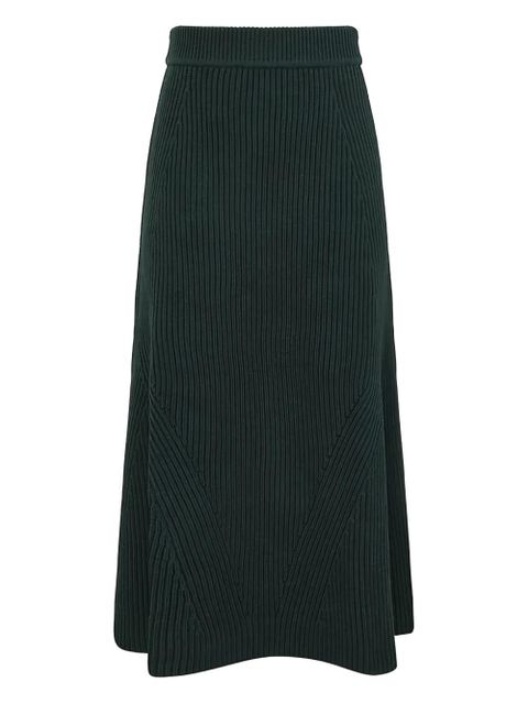 ZIMMERMANN Hypnotic ribbed midi skirt - Green - zdjęcie produktu nr 1