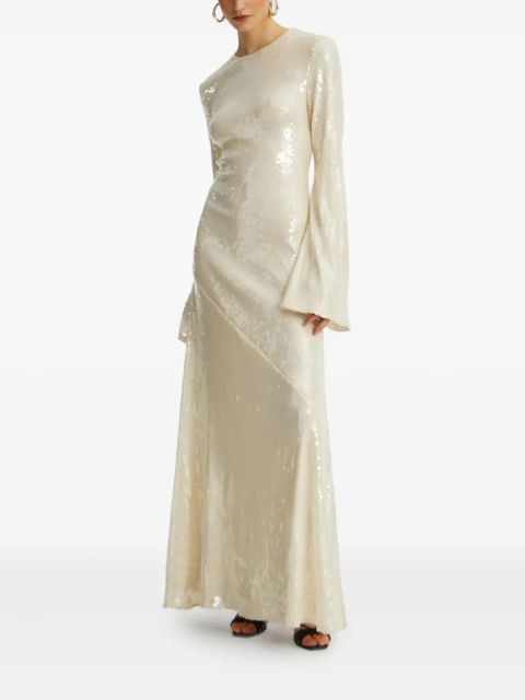 ROTATE BIRGER CHRISTENSEN sequin-embellished maxi dress - White - zdjęcie produktu nr 2