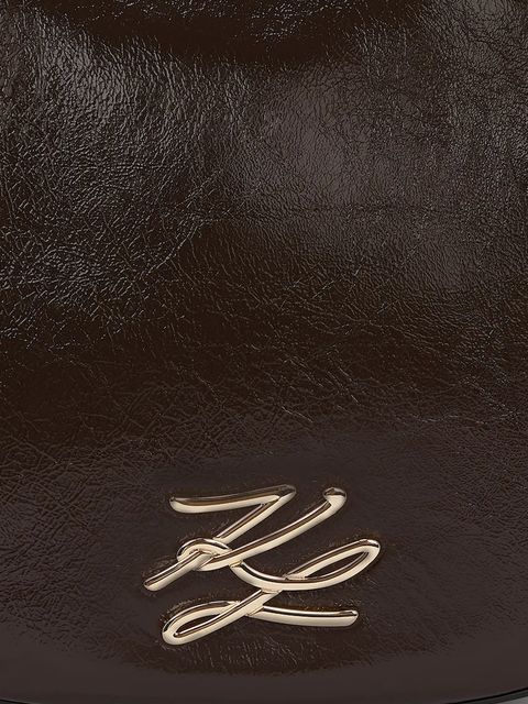 Karl Lagerfeld torebka skórzana K/AUTOGRAPH kolor bordowy A4W30104