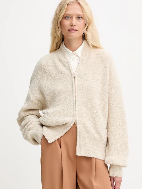 Marella kardigan damski kolor beżowy 2523906044200 - zdjęcie produktu nr 1