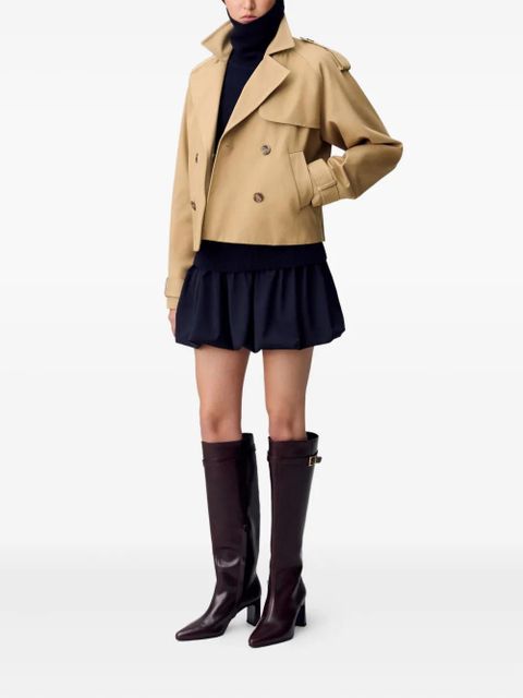 Claudie Pierlot cropped trench jacket - Neutrals