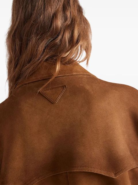 Prada suede shirt jacket - Brown
