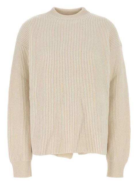 Jil Sander ribbed wool sweater - Neutrals - zdjęcie produktu nr 1
