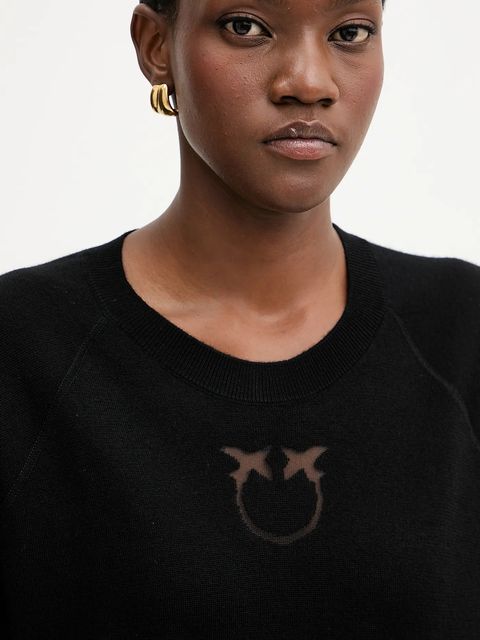 Pinko sweter damski kolor czarny lekki 105417 A18M