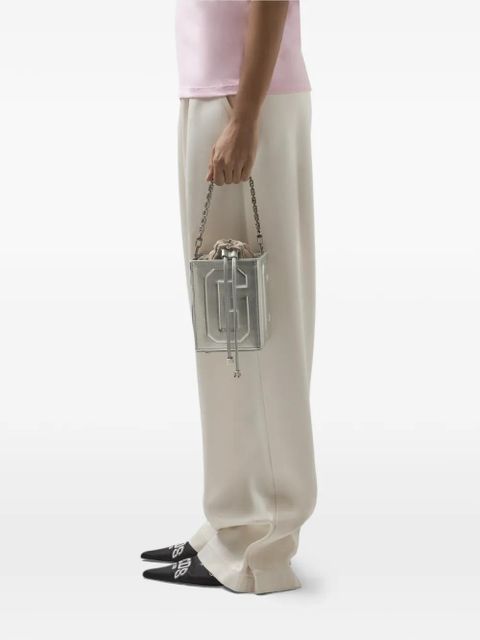 GCDS logo-embossed shoulder bag - Silver - zdjęcie produktu nr 2