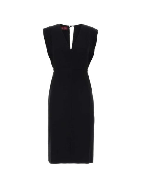Gucci V-neck midi dress - Black - zdjęcie produktu nr 1