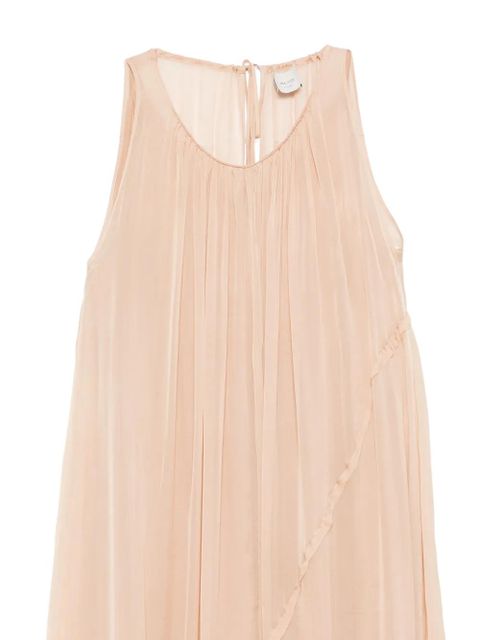 Alysi gathered panel dress - Neutrals