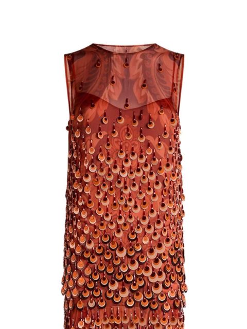 ETRO sequin-embellished sleeveless dress - Red - zdjęcie produktu nr 2