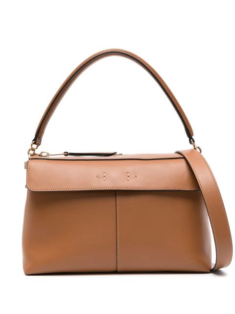 Tod's logo-charm leather tote bag - Brown - zdjęcie produktu nr 1