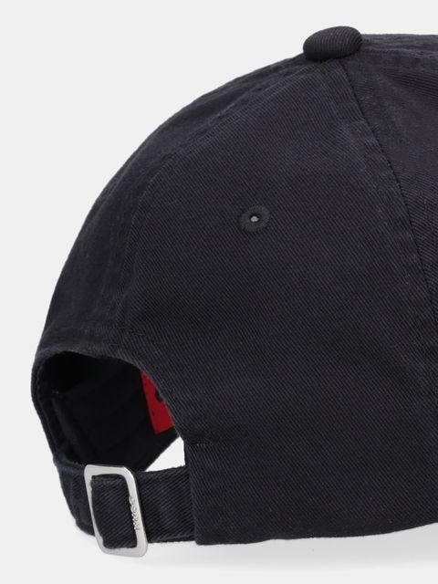 HUGO czapka z daszkiem bawełniana Cara-Valentine kolor czarny 50557038