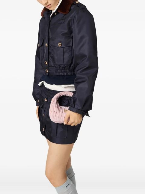 Miu Miu mini Wander logo-lettering tote bag - Pink - zdjęcie produktu nr 2