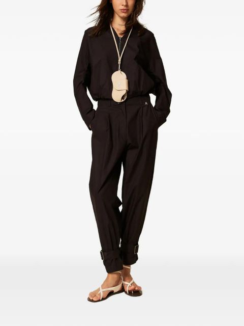 TWINSET buckle-detail trousers - Black - zdjęcie produktu nr 2