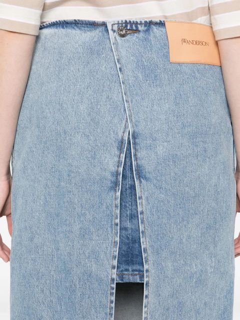 JW Anderson layered midi skirt - Blue