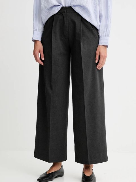 Sessun spodnie damskie kolor szary szerokie medium waist 25107014 - zdjęcie produktu nr 1