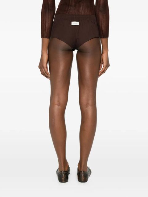 ENTIRE STUDIOS Pixie buttoned mini shorts - Brown
