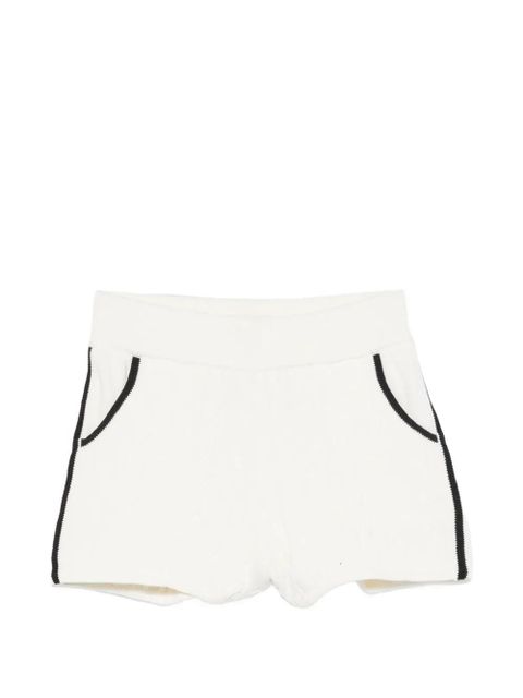 MC2 Saint Barth Natalja Braid cable-knit contrast-trim shorts - White - zdjęcie produktu nr 1