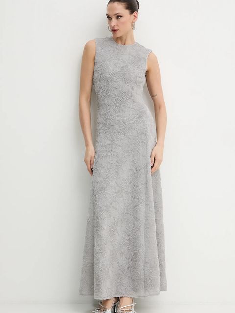 Rotate sukienka kolor szary maxi rozkloszowana 1152281210 - zdjęcie produktu nr 2