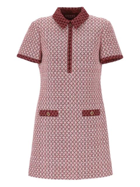 Gucci diamond-patterned mini dress - Pink - zdjęcie produktu nr 1