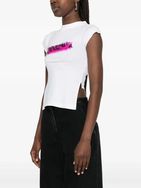 Balenciaga Messy Spray distressed logo-print T-shirt - White