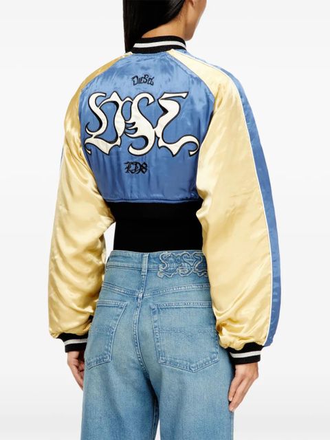 Diesel G-OSPEL-CP appliqué bomber jacket - Blue