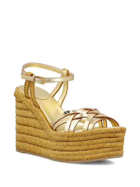 Valentino Garavani woven platform sandals - Gold - zdjęcie produktu nr 2