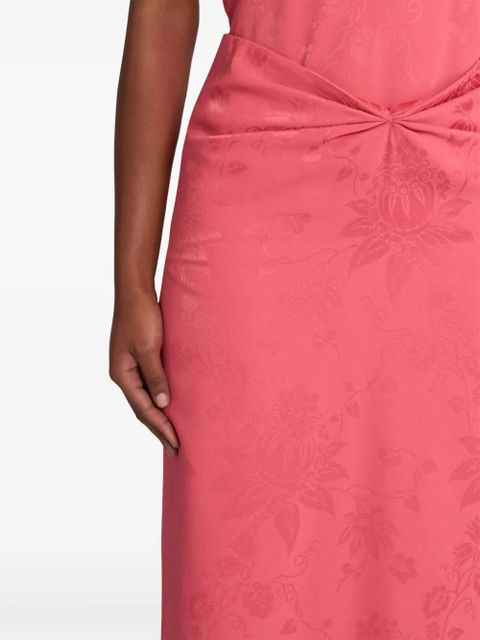 ETRO floral-jacquard midi skirt - Pink