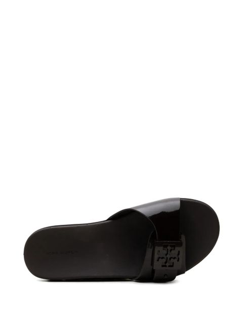 Tory Burch logo-buckle slides - Brown