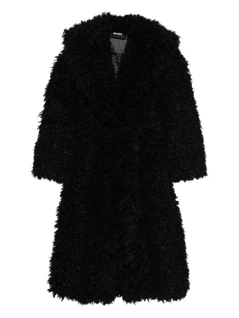 ROTATE BIRGER CHRISTENSEN long-sleeves faux-fur coat - Black - zdjęcie produktu nr 1
