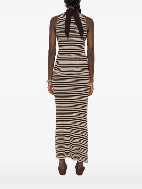 Nanushka striped turtleneck vest - Black