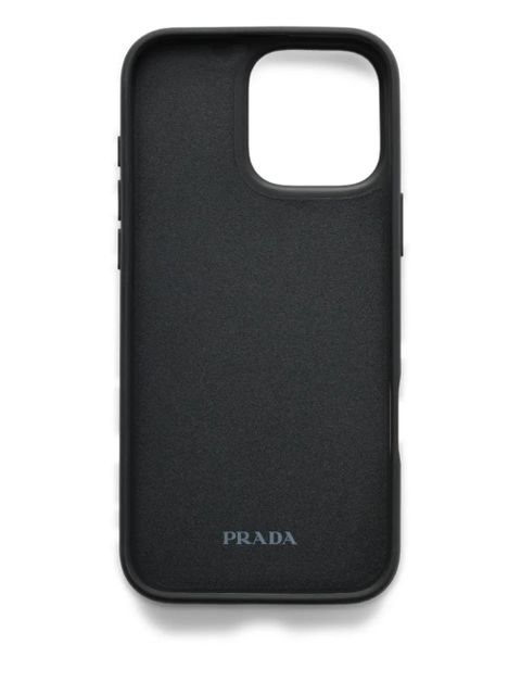 Prada textured iPhone 16 Pro Max case - Black - zdjęcie produktu nr 2