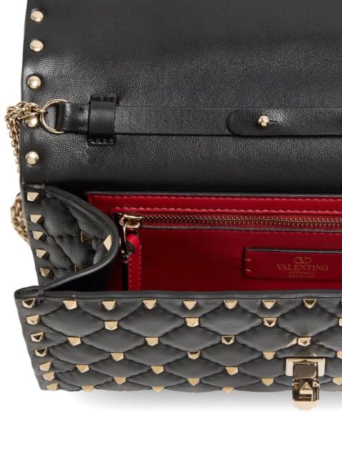 Valentino Garavani quilted studded clutch bag - Black