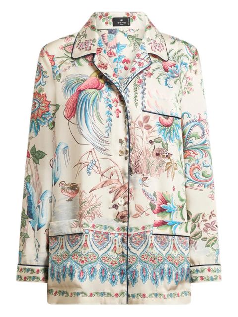 ETRO fauna flora-print twill shirt - Neutrals - zdjęcie produktu nr 1