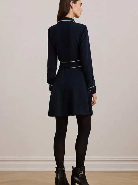 Lauren Ralph Lauren sukienka kolor granatowy mini rozkloszowana 250957412