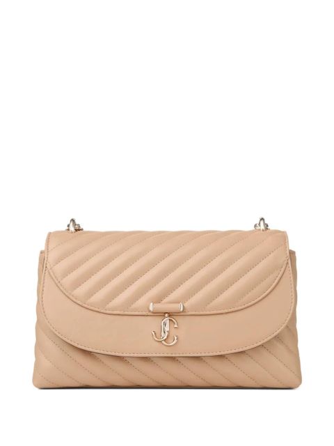 Jimmy Choo Curve quilted chain-strap cross-body bag - Neutrals - zdjęcie produktu nr 1