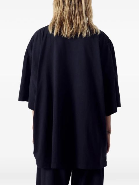 American Vintage logo-print oversized T-shirt - Black