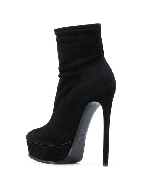 Casadei platform ankle boots - Black