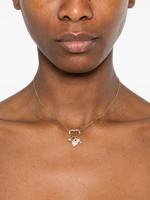 Swarovski heart-pendant necklace - Gold - zdjęcie produktu nr 2