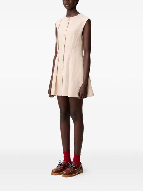 Claudie Pierlot buttoned striped mini dress - Neutrals