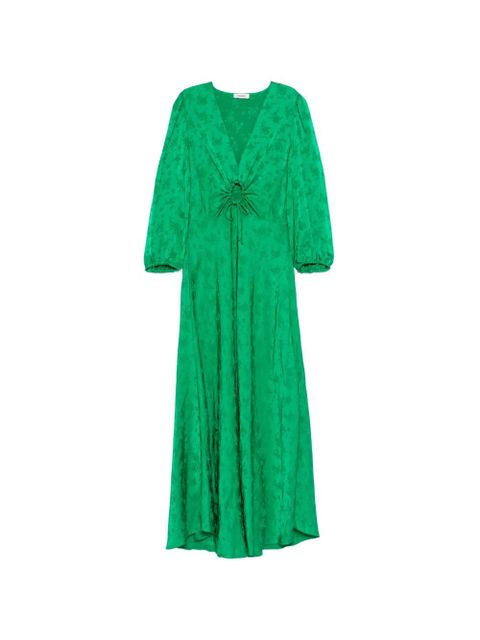 SANDRO Aura floral tie-detail dress - Green - zdjęcie produktu nr 1