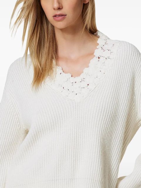 TWINSET embroidered-design jumper - White