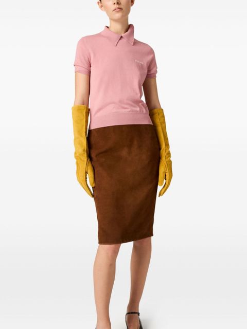 Miu Miu knitted polo shirt - Pink