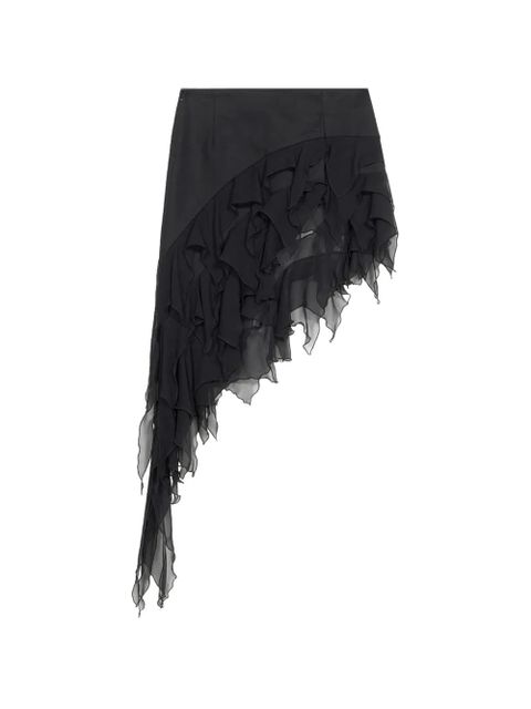 Blumarine ruffled asymmetrical skirt - Black - zdjęcie produktu nr 1