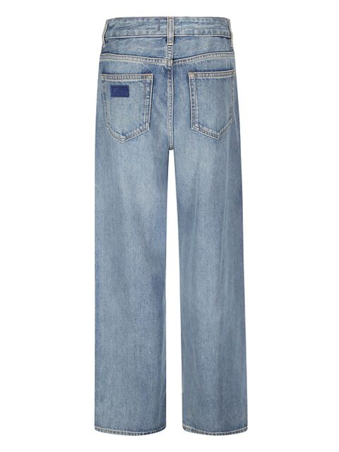 GANNI whiskering detail boyfriend jeans - Blue