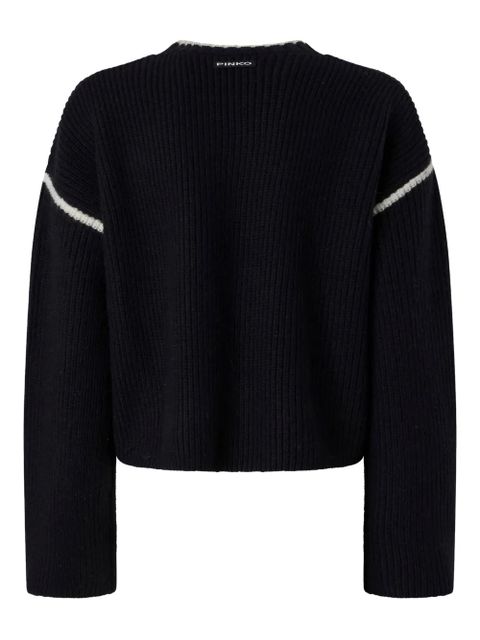 PINKO logo-intarsia sweater - Black - zdjęcie produktu nr 2