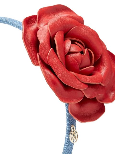 Maison Michel Valentina rose-detailed headband - Blue - zdjęcie produktu nr 2