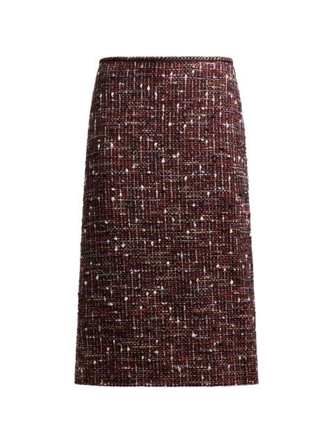 ETRO tweed knee-length mid skirt - Red - zdjęcie produktu nr 1