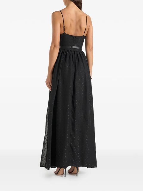 Manière De Voir polkadot lace corset dress - Black