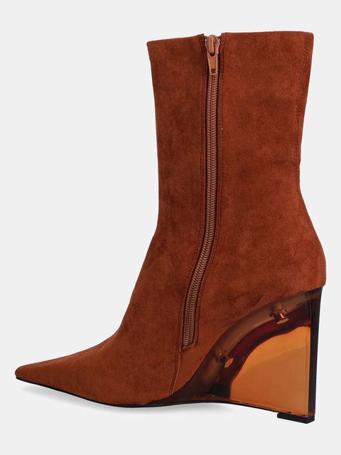 Jeffrey Campbell botki Beth-Ann damskie kolor brązowy na koturnie JC-1772-1-4