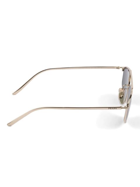 Prada Eyewear metal-frame geometric sunglasses - Gold